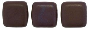 CzechMates Tile Bead 6mm : Chocolate Brown - Matte Bronze Vega