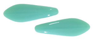 CzechMates Two Hole Daggers 16 x 5mm : Turquoise
