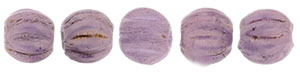 Melon Round 3mm : Luster - Opaque Lilac