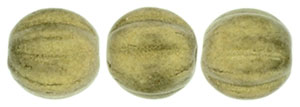 Melon Round 5mm : Metallic Suede - Gold