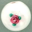 Flower Beads 20mm: White