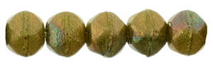 English Cut Round 3mm : Oxidized Bronze Chartreuse