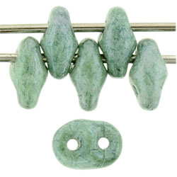 SuperDuo 5 x 2mm Tube 2.5" : Luster - Stone Green