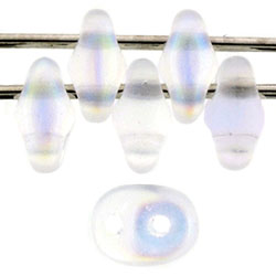 SuperDuo 5 x 2mm Tube 2.5" : Matte - Crystal AB