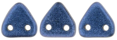 CzechMates Triangle 6mm : Metallic Suede - Blue