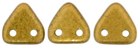 CzechMates Triangle 6mm : Matte - Metallic Goldenrod