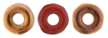 O-Bead 4 x 1mm : Opaque Red - Sunset 1/2