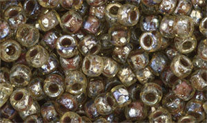 Matubo Seed Bead 7/0 : Crystal - Silver Picasso