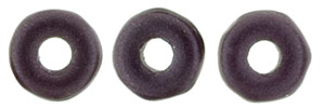 Ring Bead 1/4mm Tube 2.5" : Metallic Suede - Dk Plum