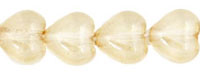 Heart Beads 6 x 6mm : Luster - Transparent Champagne