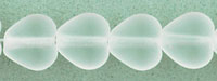 Heart Beads 6 x 6mm : Matte - Crystal