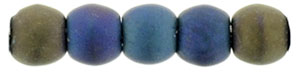 Round Beads 2mm : Matte - Iris - Blue