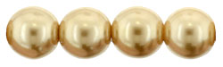 Pearl Coat - Round 8mm : Pearl - Gold