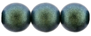 Round Beads 8mm : Polychrome - Aqua Teal