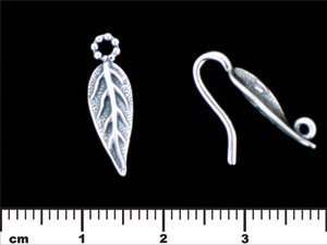 Leaf Hook and Bail : Antique Silver