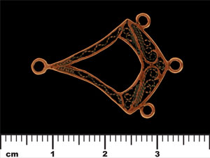 Three Loop Triangle Pendant 33/20mm : Antique Copper