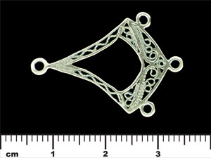 Three Loop Triangle Pendant 33/20mm : Antique Silver