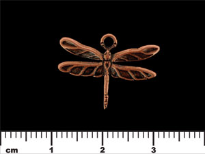 Dragonfly Pendant 15/22mm : Antique Copper