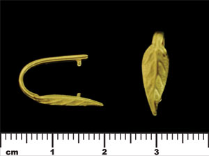 Veined Leaf Pinch Bail 20/6mm : Gold