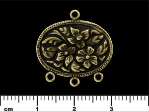 Apple Blossom Connector 23mm : Antique Brass