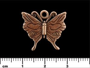 Butterfly Charm 20/23mm : Antique Copper