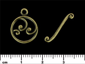 Swirl Toggle Set : Antique Brass