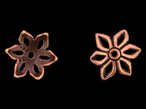 Star Flower Cap 12mm : Antique Copper