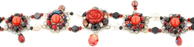 Elegant Jewelry Kits : Coral Roses Bracelet
