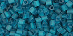 TOHO Triangle 11/0 Tube 2.5" : Transparent-Frosted Teal
