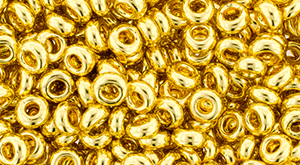 TOHO Demi Round 6/0 4mm : Metallic 24K Gold Plated