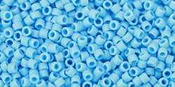 TOHO Treasure #1 Tube 2.5" : Opaque Frosted Blue Turquoise